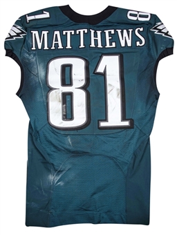2014 Jordan Matthews Game Used Philadelphia Eagles Home Jersey Photo Matched To 11/10/2014 (NFL-PSA/DNA)